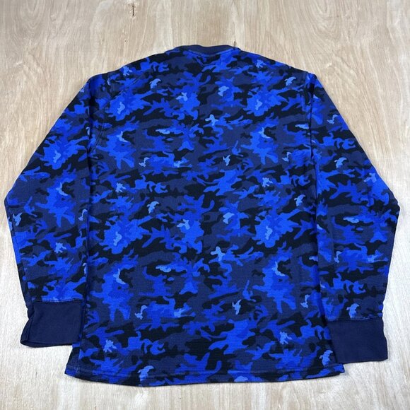 Polo Ralph Lauren Men’s Blue Camo Long Sleeve Shirt Base Layer Thermal Medium - Picture 4 of 4